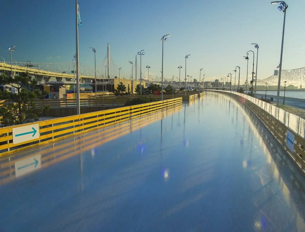 Каток у Флагштока с видом на Финский залив — открытие