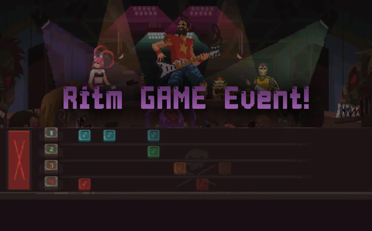 Ритм-ивент: Guitar Hero-inspired графический геймплей