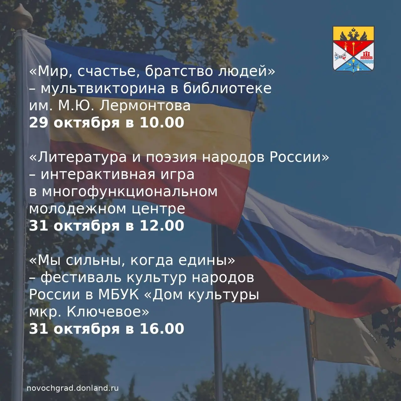 Фестиваль культурно-массовых мероприятий ко Дню народного единства в Новочеркасске