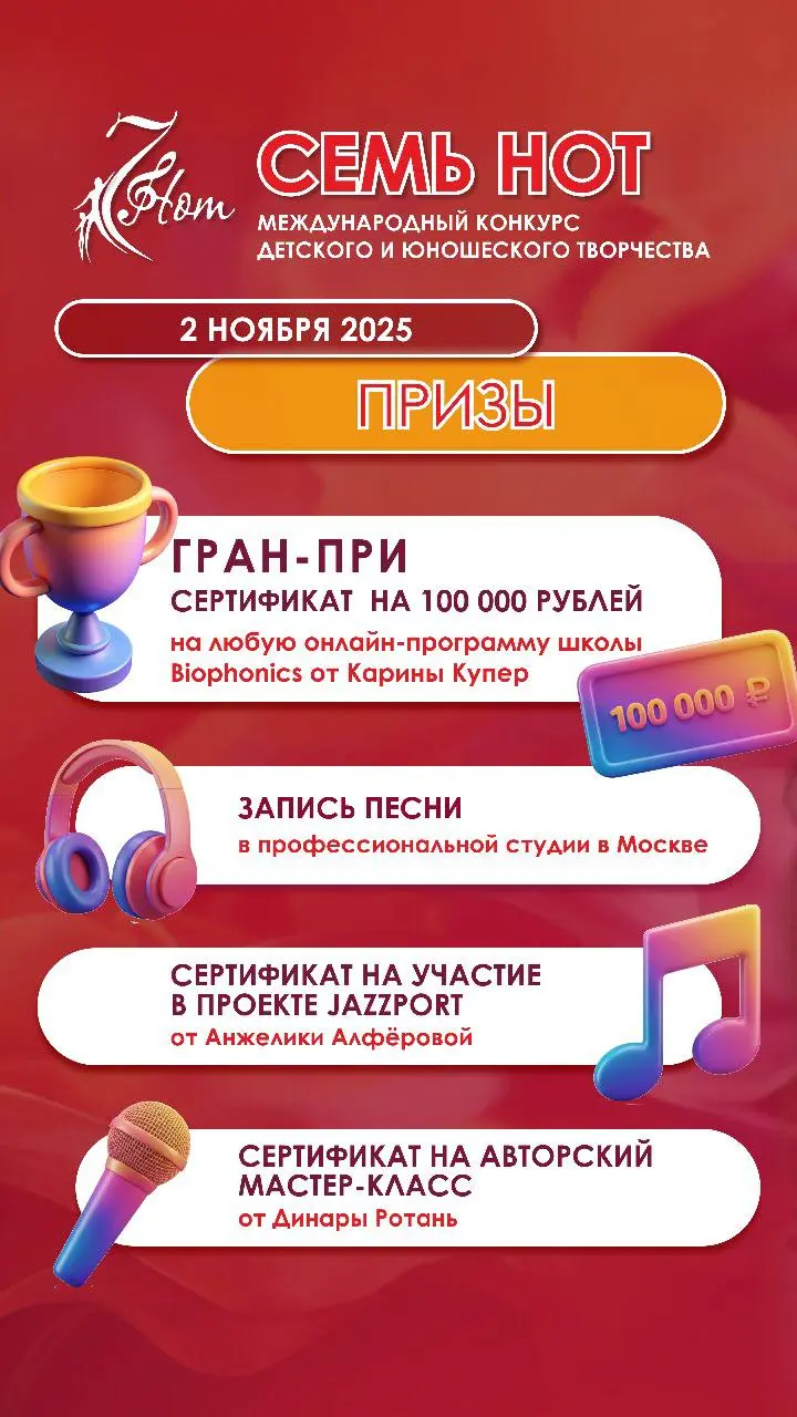 Международный конкурс детского и юношеского творчества «Семь Нот»