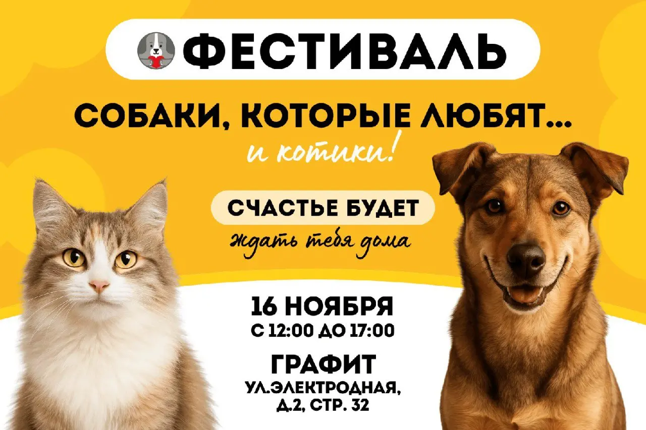 Фестиваль-пристройство «Собаки, которые любят… и котики!»