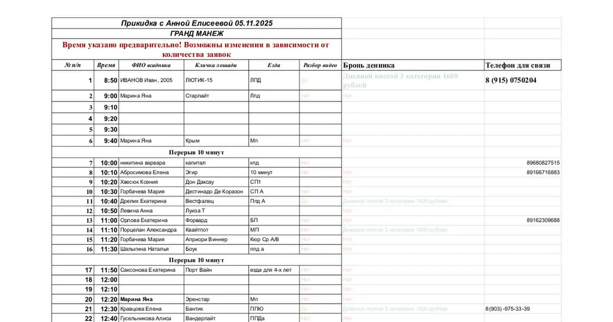 Прикидка с Анной Елисеевой