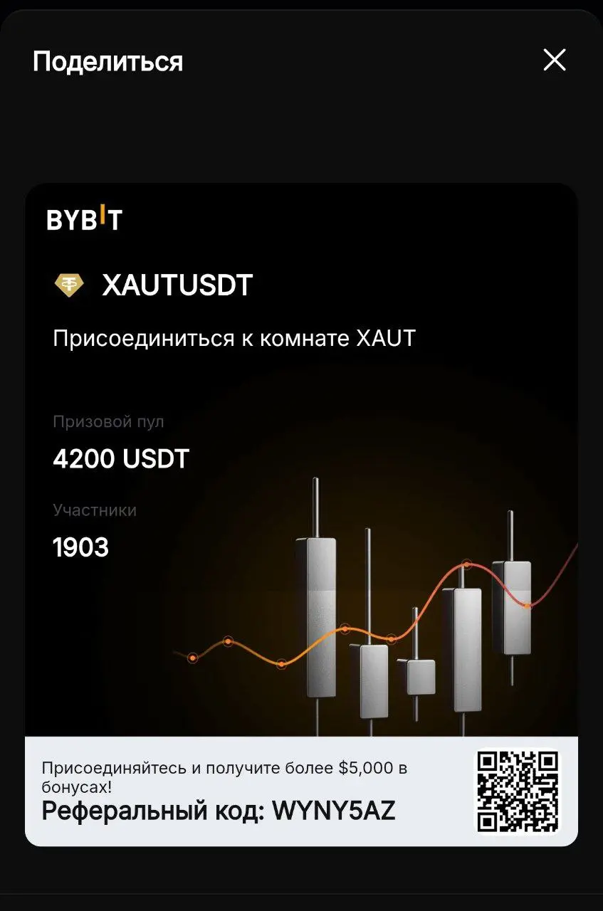 BYBIT XAUTUSDT призовой пул 4200 USDT
