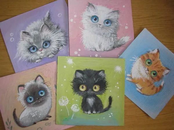 Мастер-класс "Рисуем кошек"