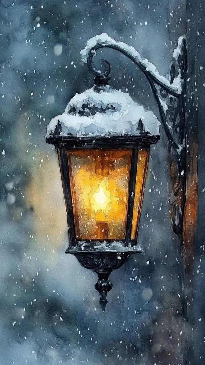 Мастер-класс «Акварельный зимний фонарь»