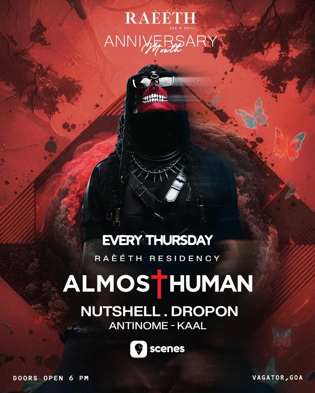 RAEETH Anniversary - Every Thursday (Vagator, Goa)