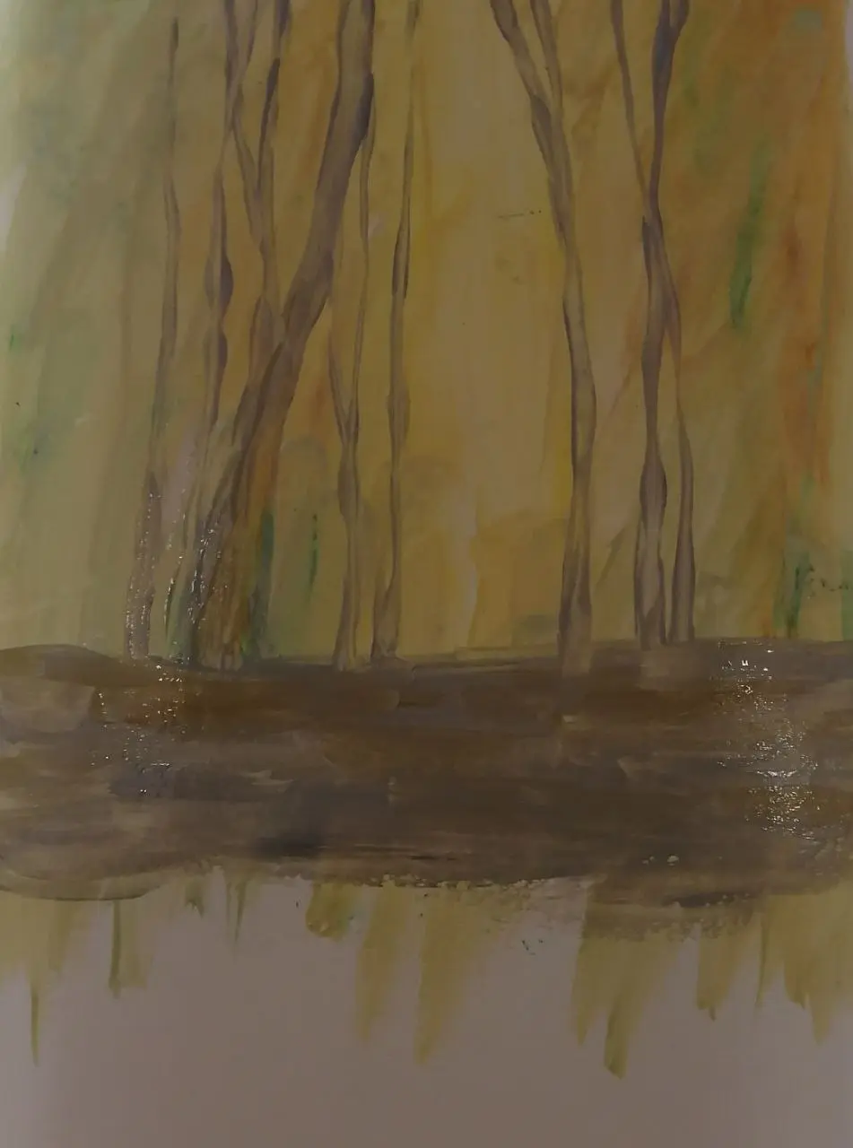 Удивительного бобра на фоне осеннего леса