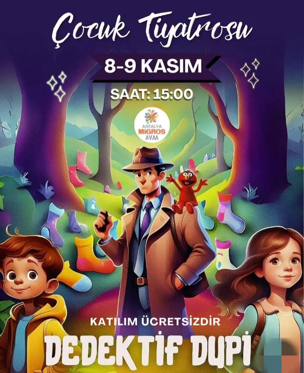 Каникулы в Анталии: бесплатные детские спектакли в ТЦ