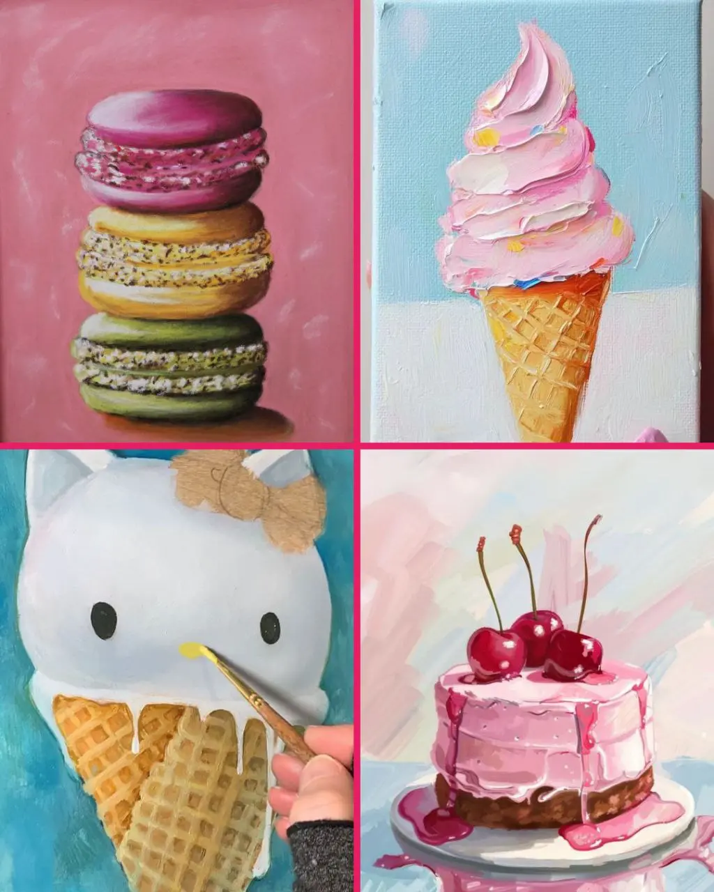 Сладости акрилом на холсте