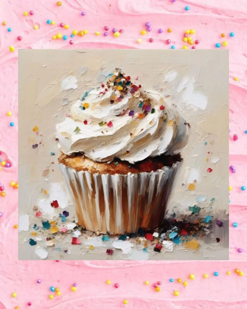 Сладости акрилом на холсте