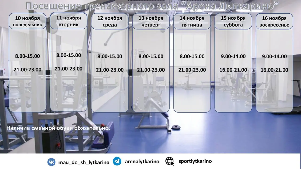 Расписание мероприятий во дворце спорта Арена Лыткарино 2025
