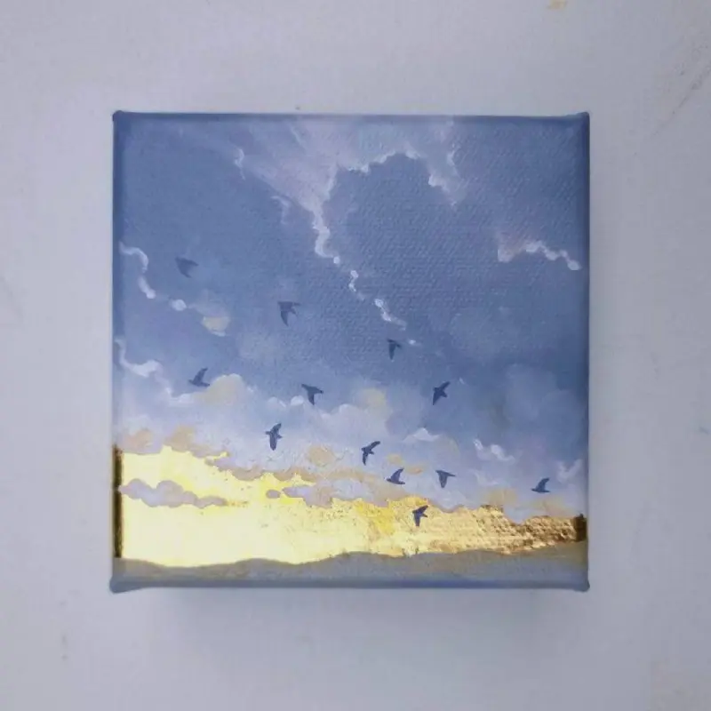 мастер-класс по рисованию картины с поталью