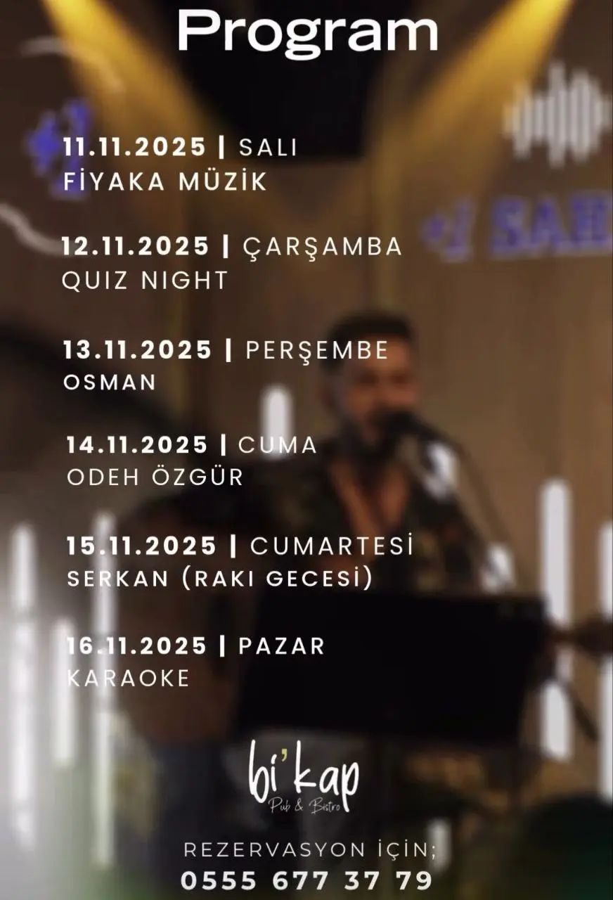 Weekly events at Bikap Pub & Bistro