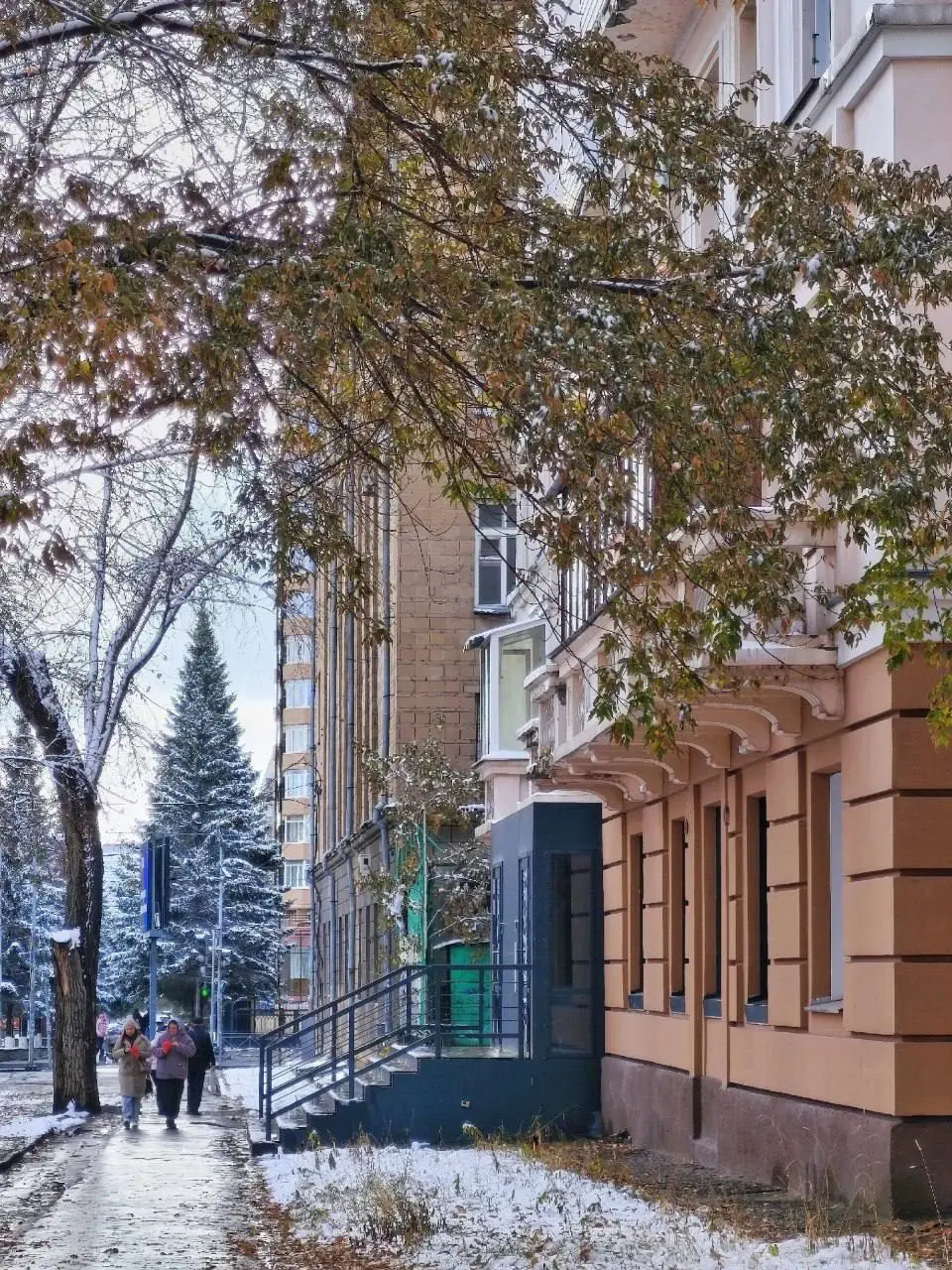 Заснеженные улицы Новосибирска