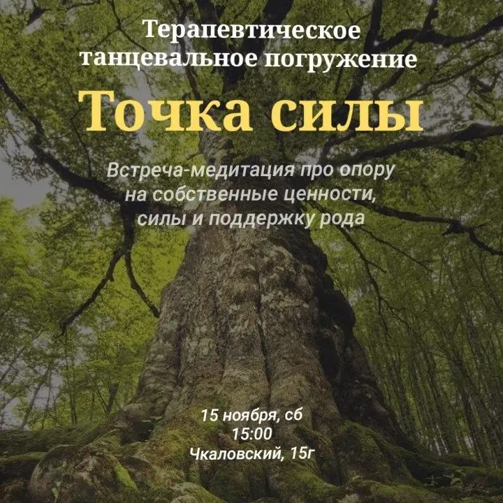 Терапевтическое танцевальное погружение Точка Силы