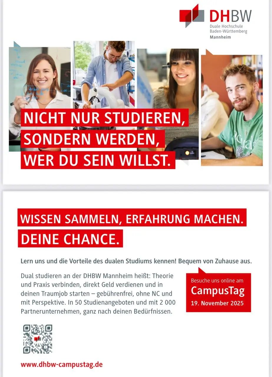 DHBW CampusTag — ИНФОДЕНЬ О ДУАЛЬНОМ ОБРАЗОВАНИИ