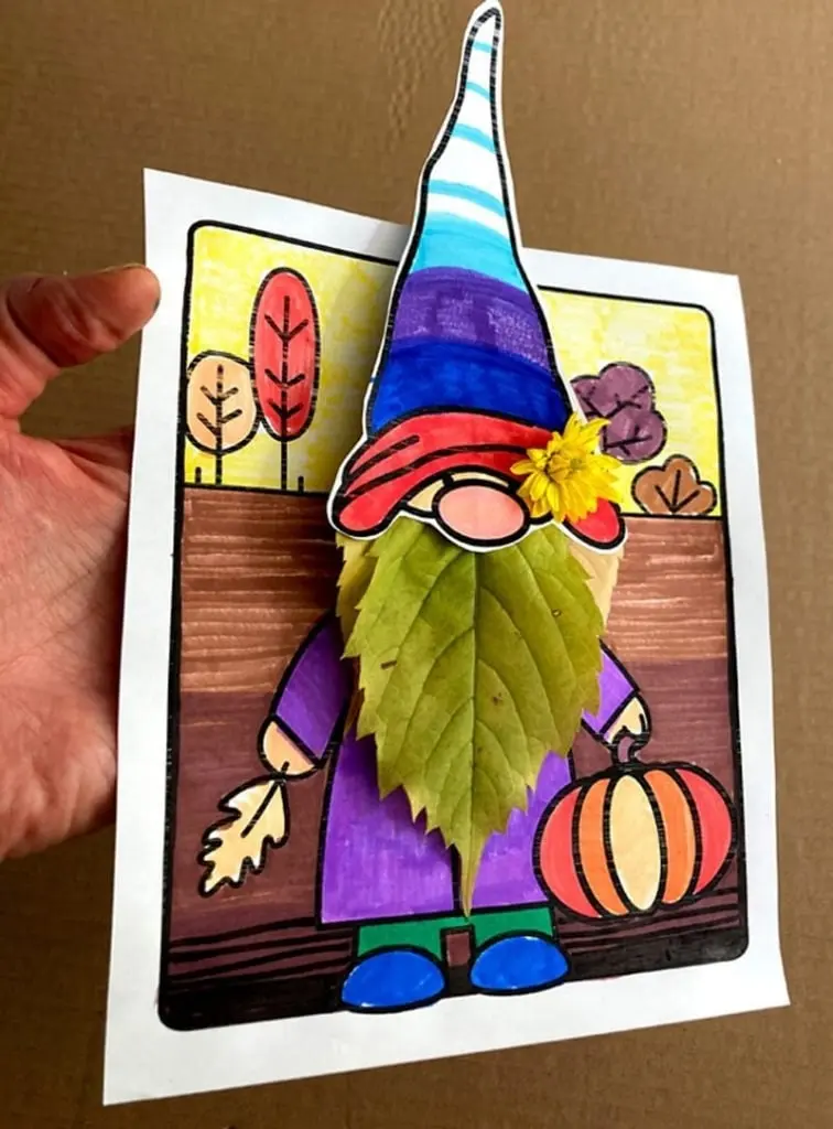 Аппликация из осенних листьев для детей