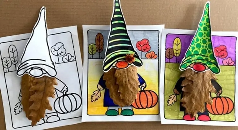 Аппликация из осенних листьев для детей