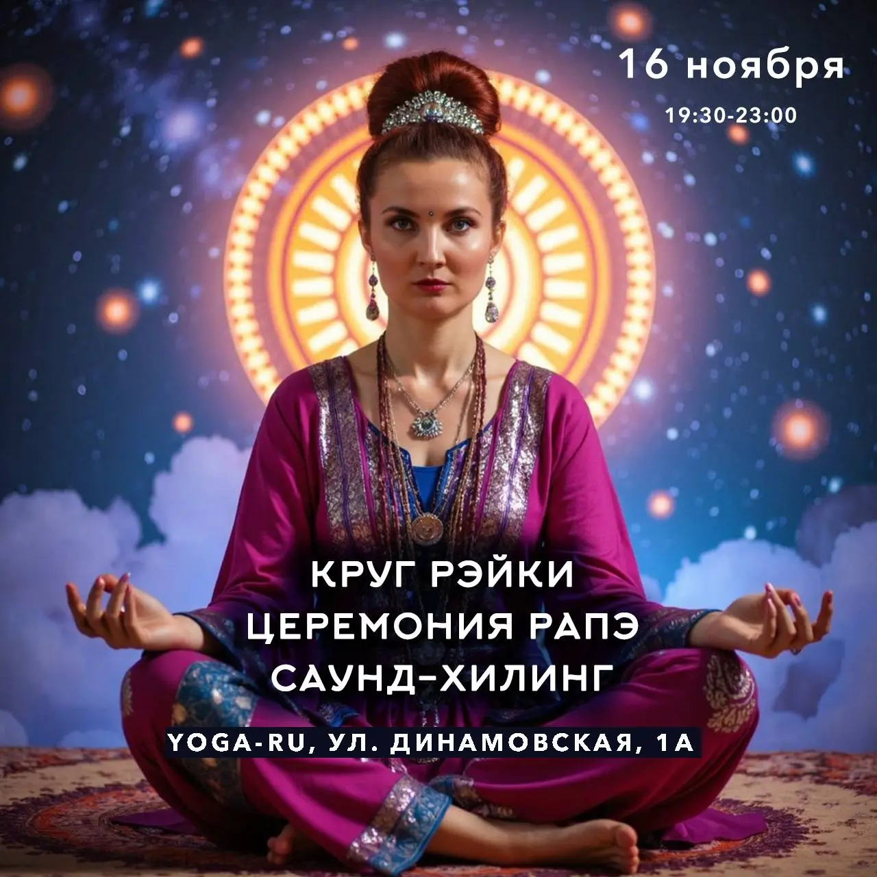 Практики Рэйки и шаманская церемония Рапэ со саунд-хилингом в студии Yoga-Ru