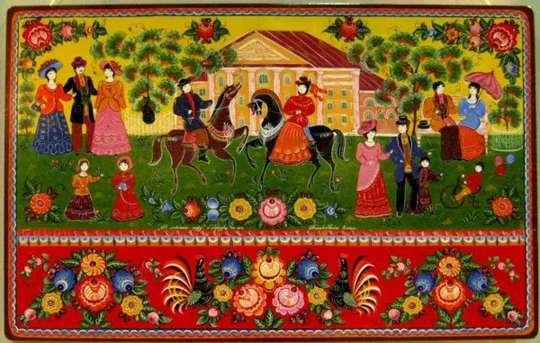 Элементы городецкой росписи