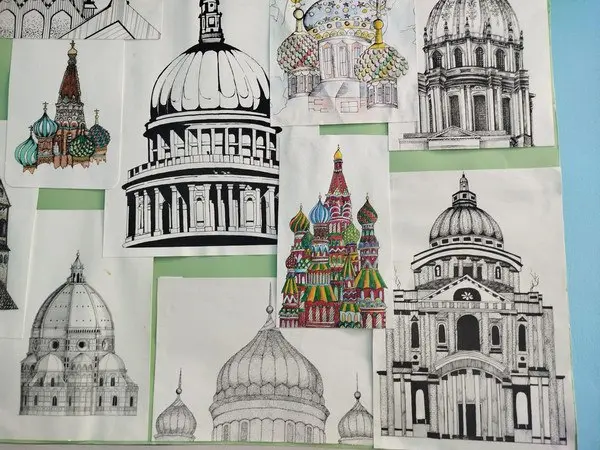 Храмовая архитектура в графике