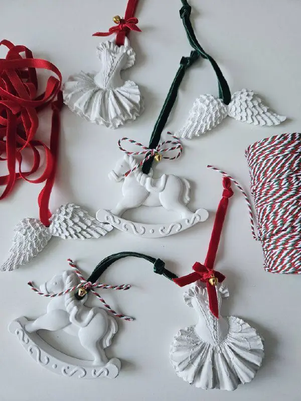 Роспись ёлочных игрушек из гипса