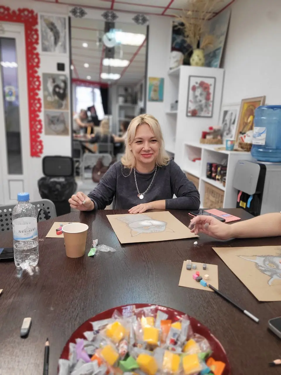 Рисуем влюблённых пастелью