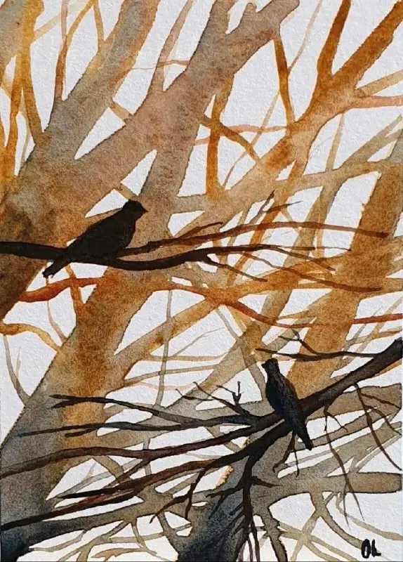 Мастер-класс «В гуще леса» акварель от Владимира Березовского