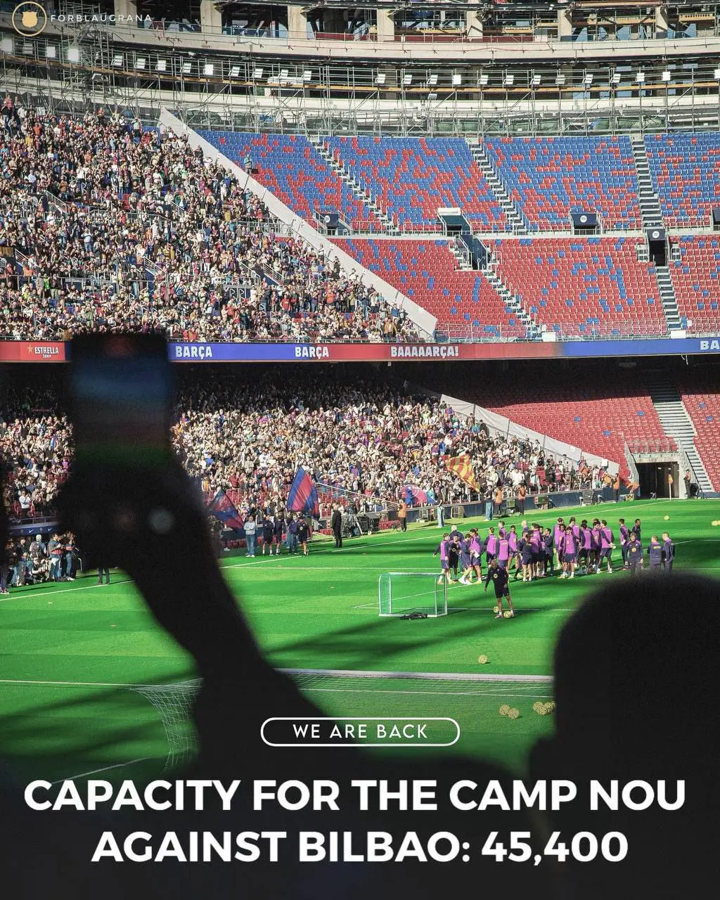 Event at Camp Nou: Capacity 45,400