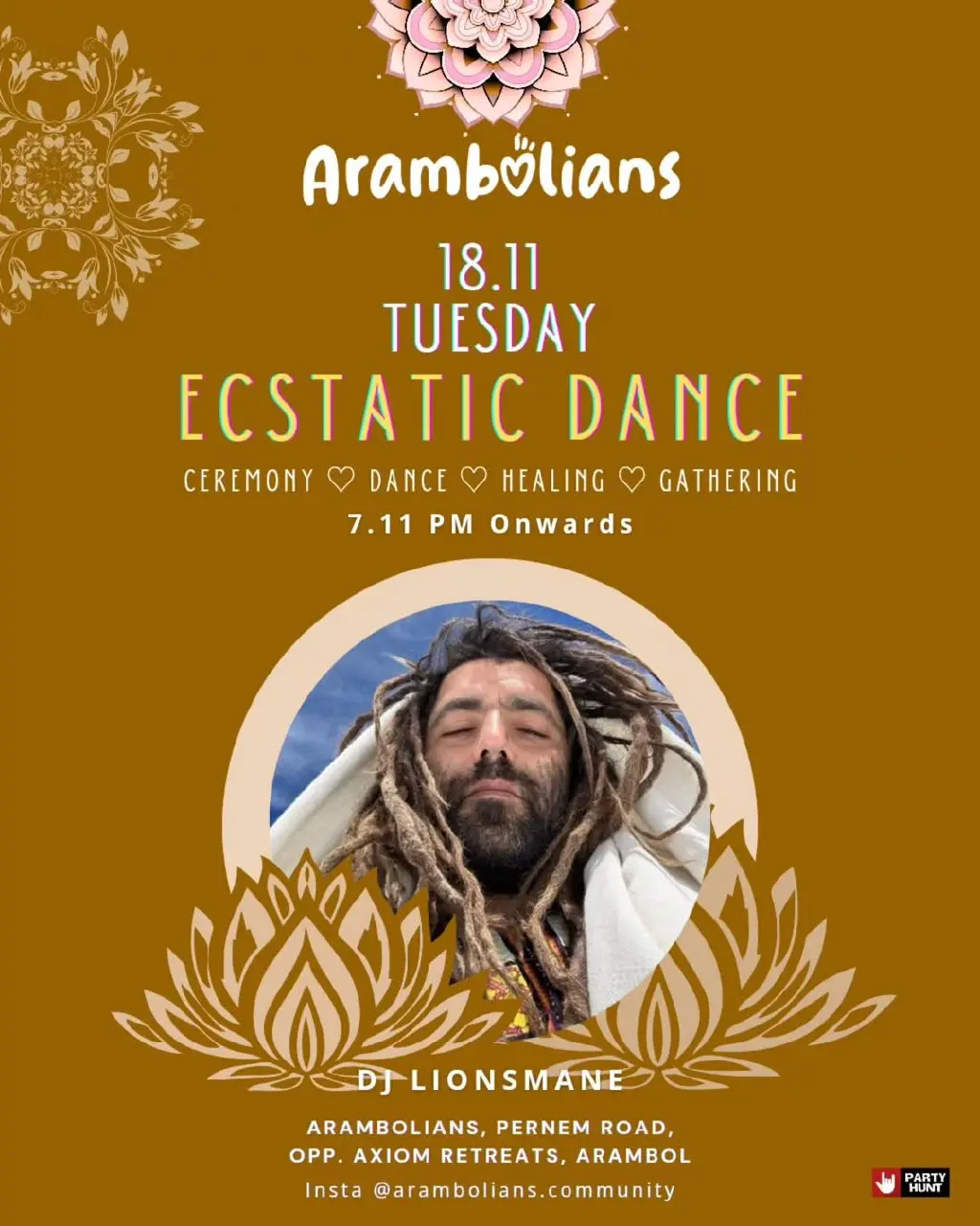 Ecstatic Dance with DJ LionsMane in Arambolians