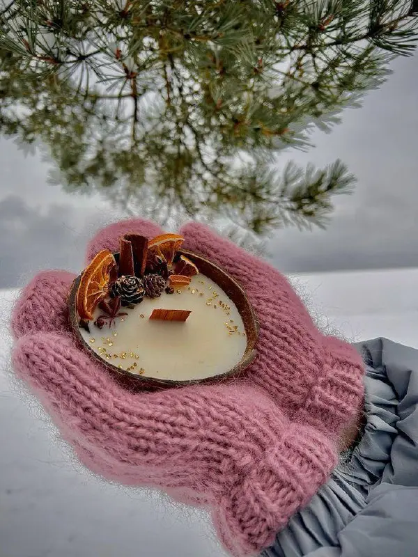 Зимний мастер-класс «Свеча в кокосе»