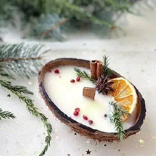 Зимний мастер-класс «Свеча в кокосе»