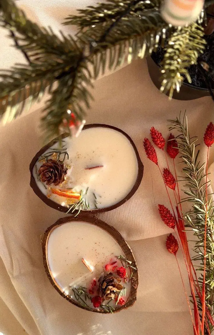 Зимний мастер-класс «Свеча в кокосе»