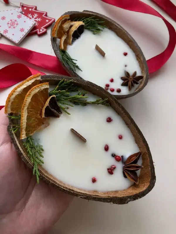 Зимний мастер-класс «Свеча в кокосе»