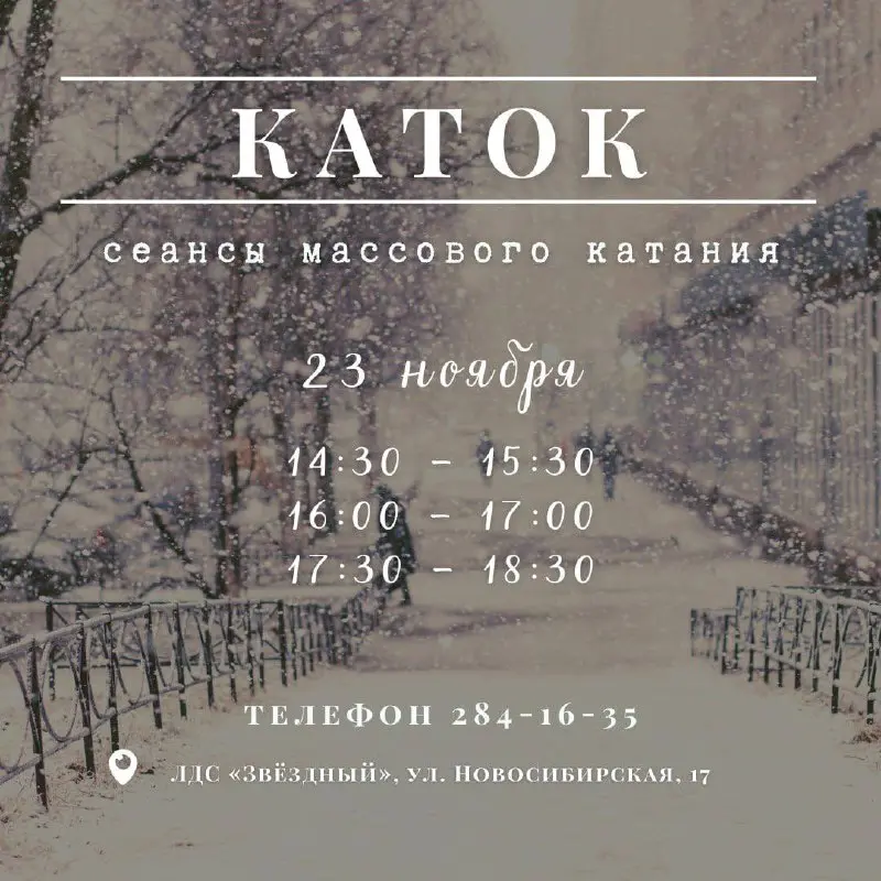 Массовое катание на ЛДС «Звёздный»
