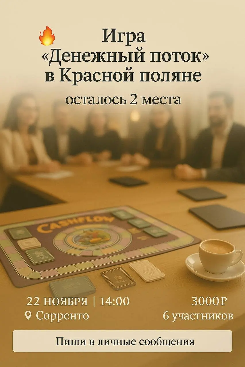 Игра «Денежный поток» в Красной поляне