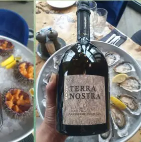 Обед с Champagne Blanc de Blancs в ресторане Муссон