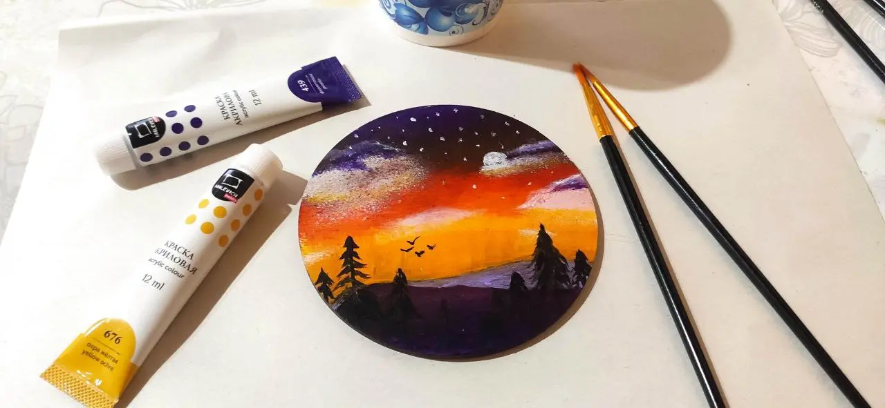 Мастер класс, роспись на спиле