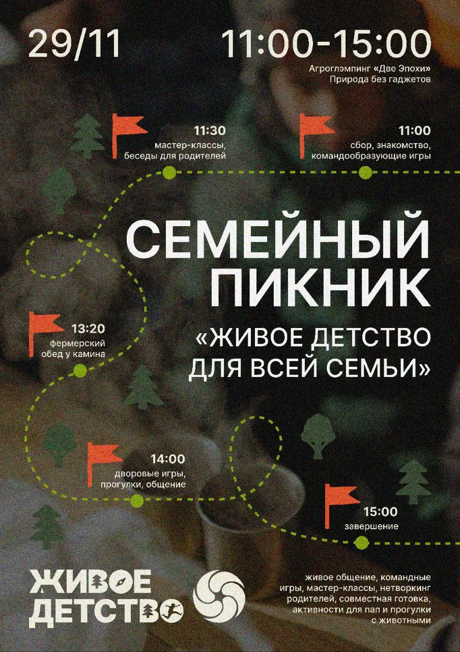 СЕМЕЙНЫЙ ПИКНИК “ЖИВОЕ ДЕТСТВО ДЛЯ ВСЕЙ СЕМЬИ"