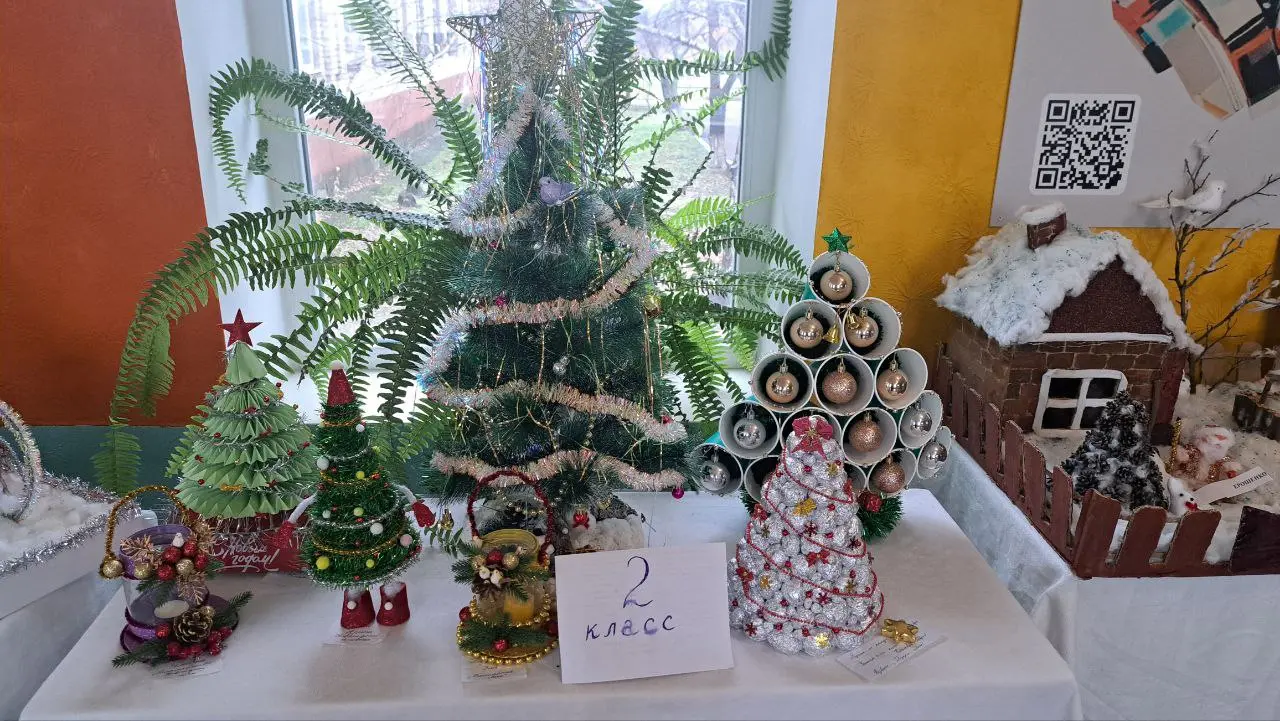Выставка творческих работ обучающихся 1-11 классов "Станично-Луганской средней школы имени Грекова П.М." «Зима — пора чудес» и природоохранного конкурса «Сохраним живую ель»