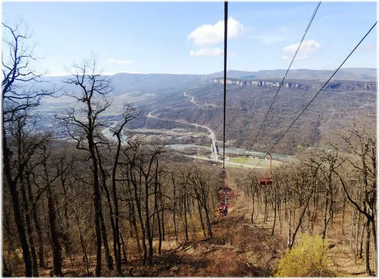 Скала Чертов Палец, Савранская канатная дорога +Лаго-Наки