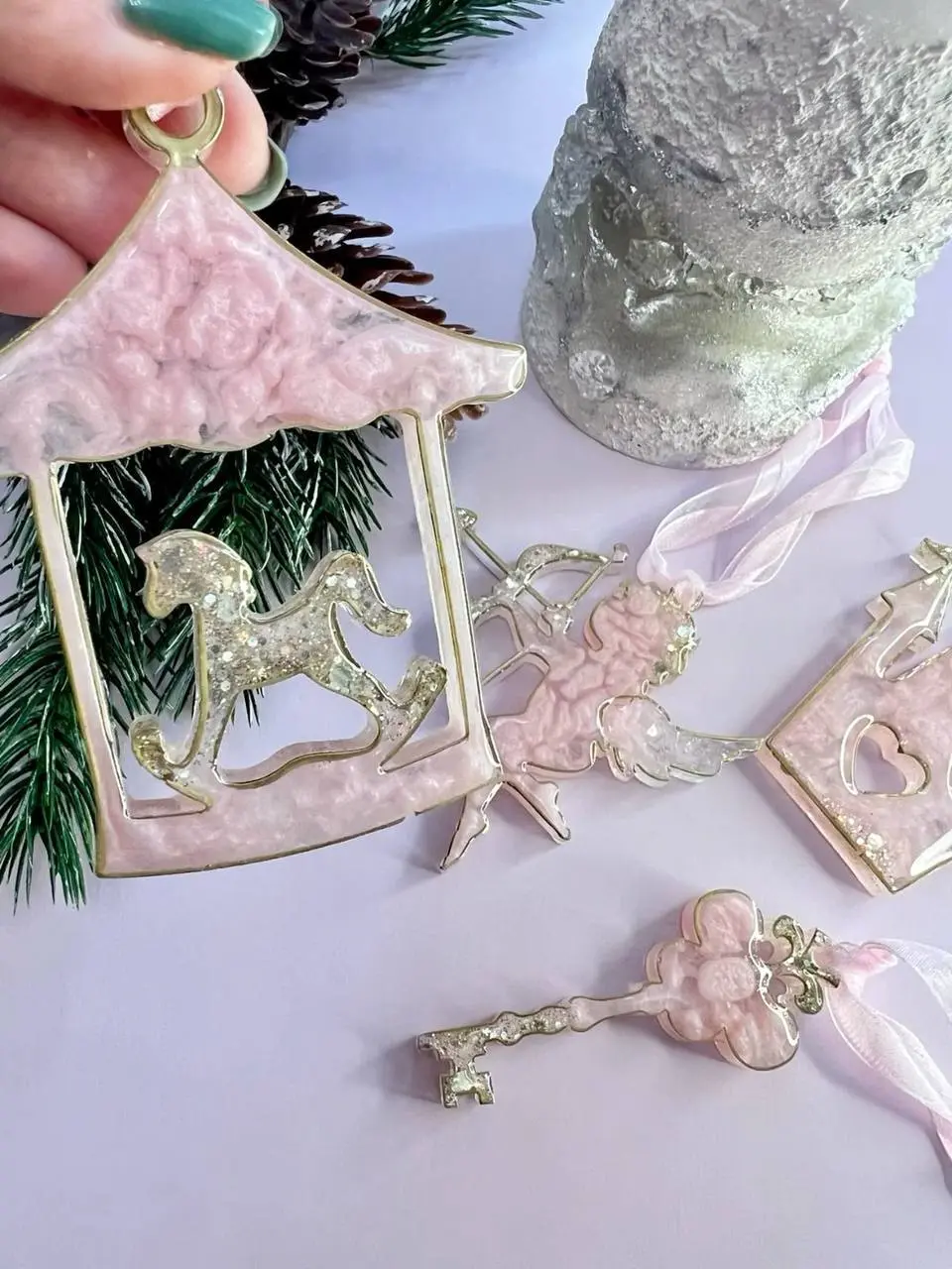 Ёлочные игрушки из эпоксидной смолы