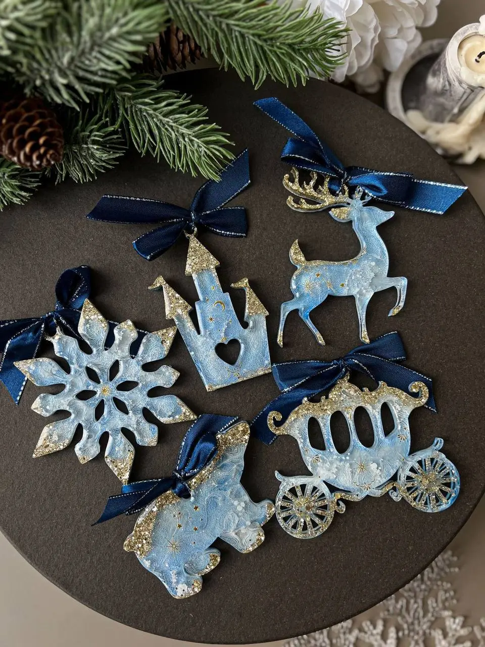 Ёлочные игрушки из эпоксидной смолы