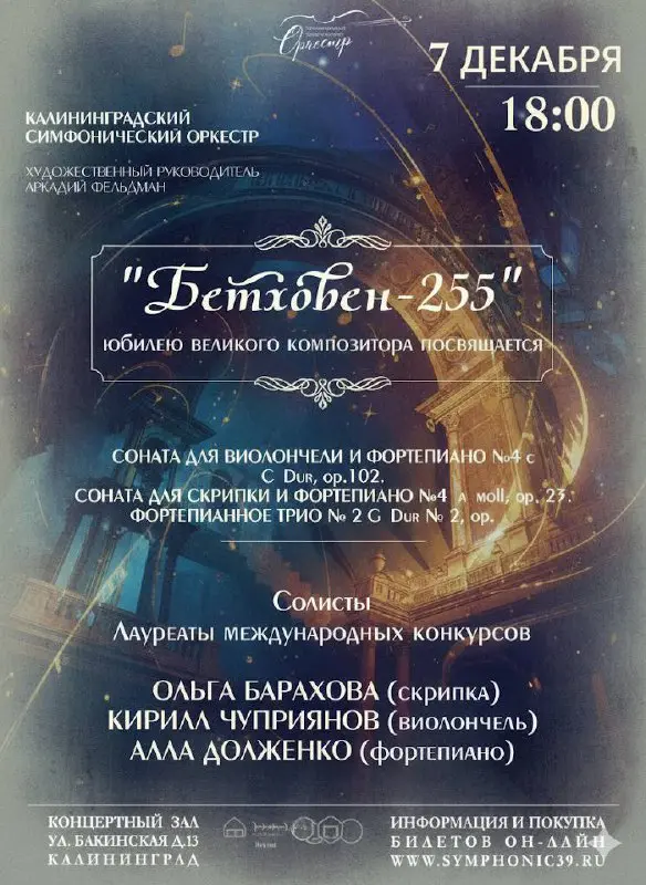 Концерт, посвящённый 255-летию Бетховена