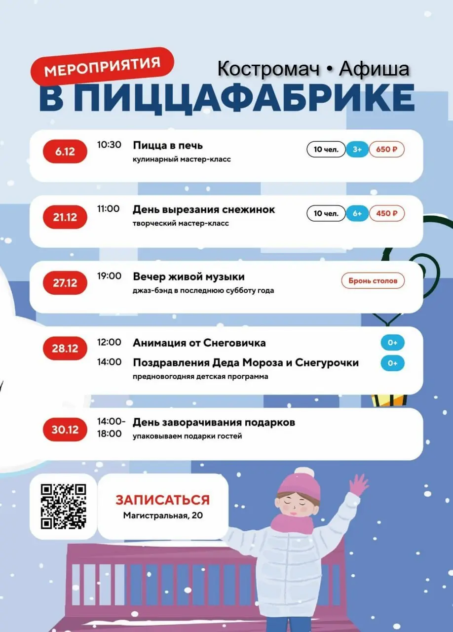 Мероприятия в ПиццаФабрике