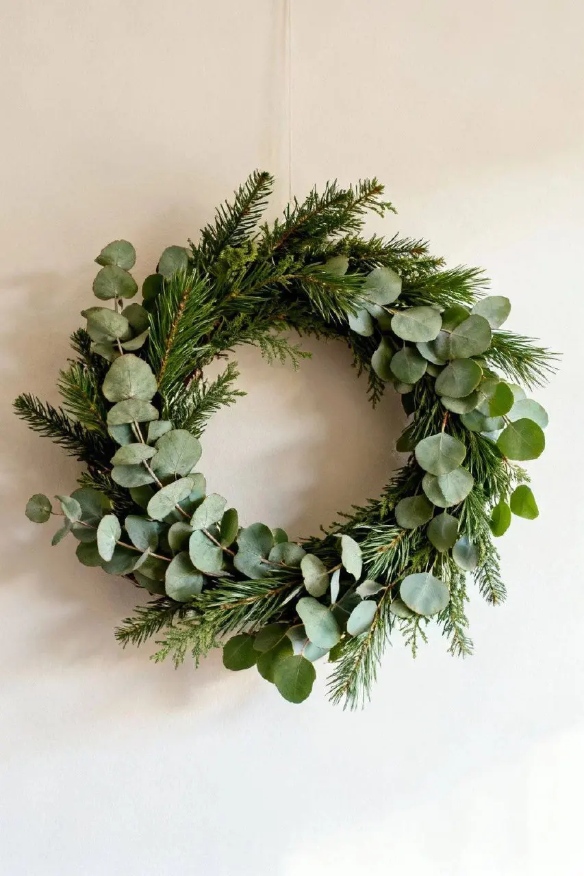 Рождественский венок из натуральной ели