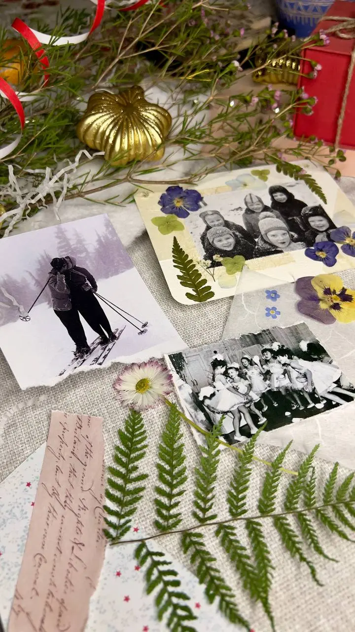 НОВОГОДНИЙ КОЛЛАЖ + ГЕРБАРИЙ