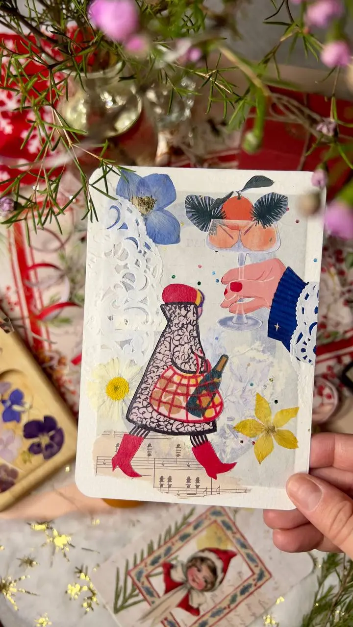 НОВОГОДНИЙ КОЛЛАЖ + ГЕРБАРИЙ