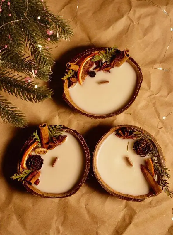 Мастер-класс по созданию свечи в кокосе