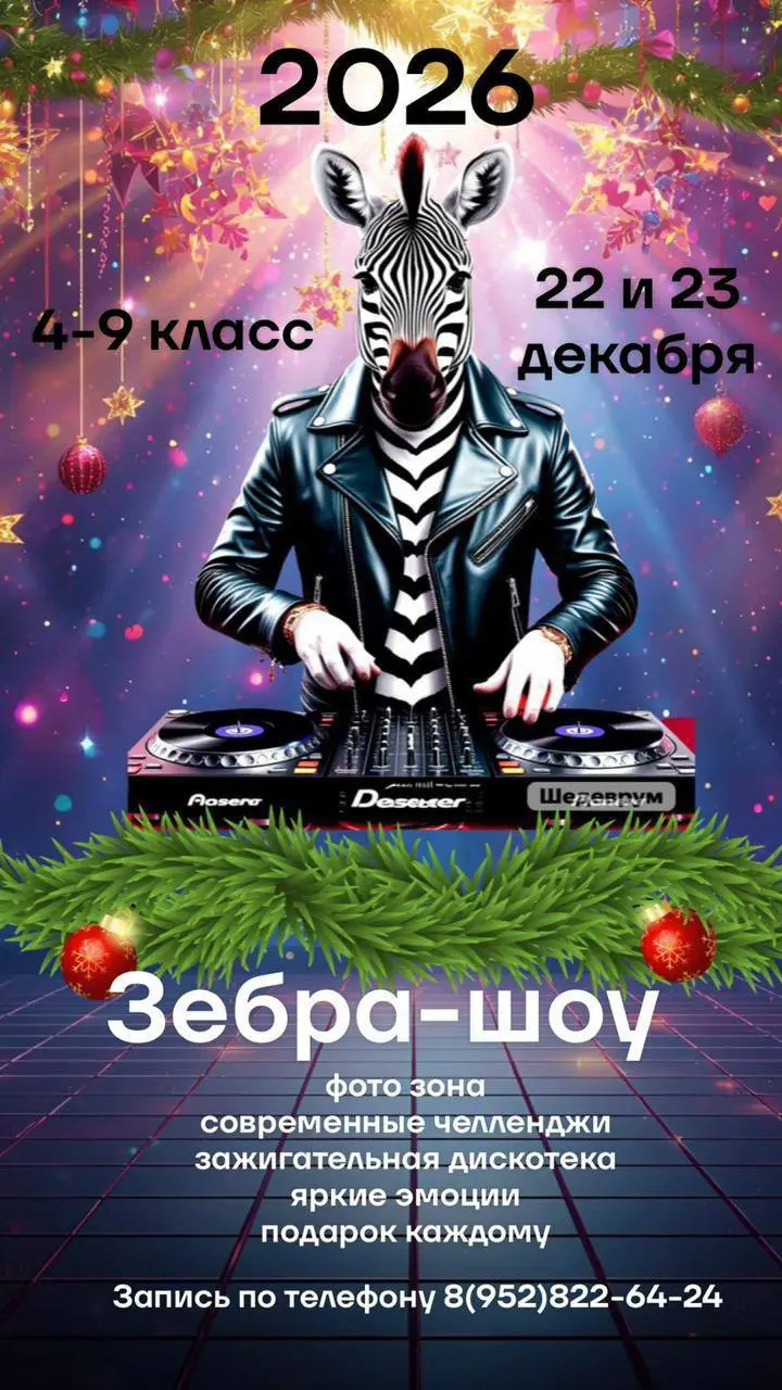 Дискотека на тему "Зебра Шоу"